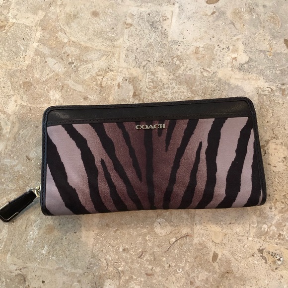 Coach Handbags - Coach Woman’s Madison Accordion Zip Wallet Zebra